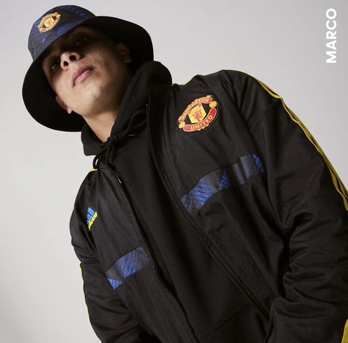 adidas Manchester United Icons Woven Trainingsjacke schwarz (Herren)