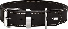 Hunter Aalborg Special Hundehalsband, Leder, strapazierfähhig, komfortabel, 30 XXS-XS, schwarz