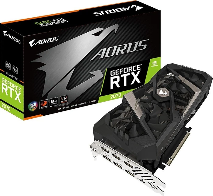 GIGABYTE AORUS GeForce RTX 2070 8G, 8GB GDDR6, 3x HDMI, USB-C, 3x DP