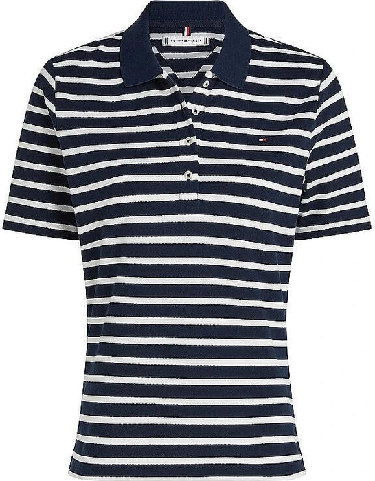 Tommy Hilfiger 1985 Poloshirt kurzarm dark night navy/ecru/stripe (Damen)