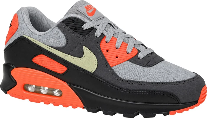 Nike Air Max 90 light smoke grey/hyper crimson/black/limelight (Herren)