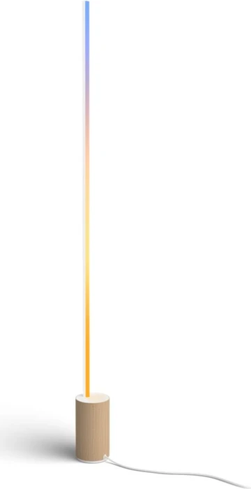 Philips Hue White and Color Ambiance Gradient Signe Floor LED Stehleuchte oak