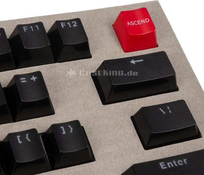 Glorious Keycap Set, Kunststoff (ABS) Double-Shot, schwarz, 105 Tasten (104+1), ANSI-US
