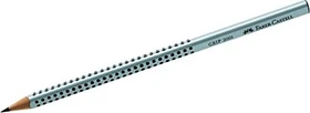 Faber-Castell Grip 2001 Bleistift 2H graphit, silber, 12er-Pack