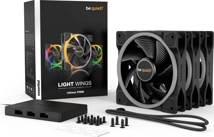 be quiet! Light Wings PWM, LED-Steuerung, 120mm, 3er-Pack