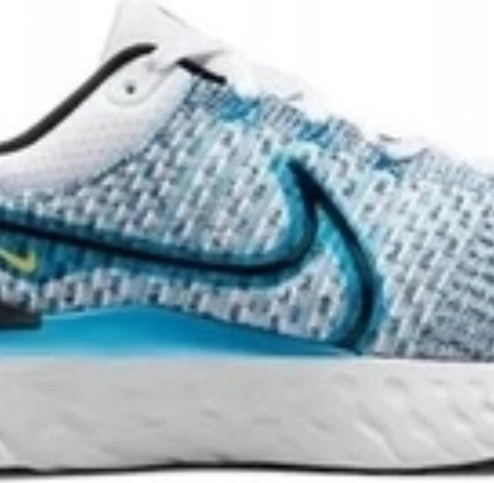 Nike React Infinity Run Flyknit 3 white/blue orbit/chlorine blue/black (Herren)