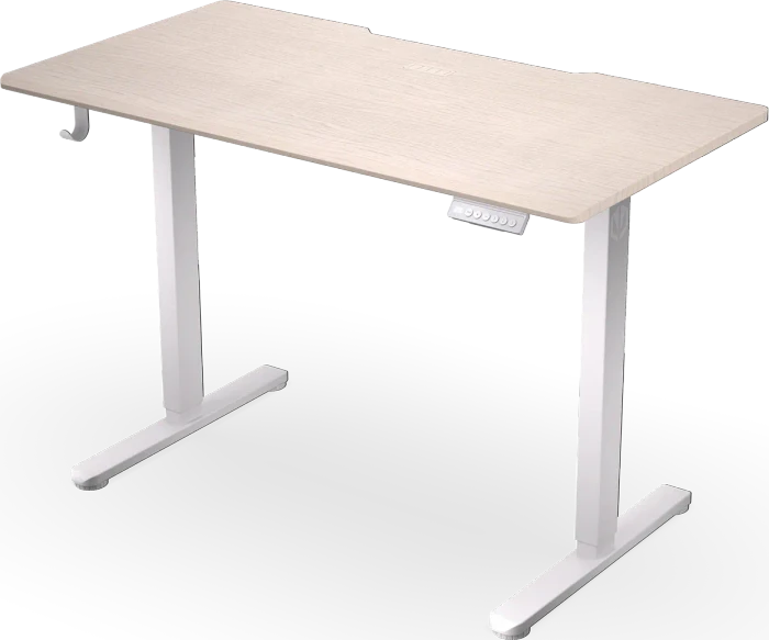 Endorfy Atlas S Electric elektrisch höhenverstellbarer Sitz-Steh-Schreibtisch 114x60cm Light Wood/weiß