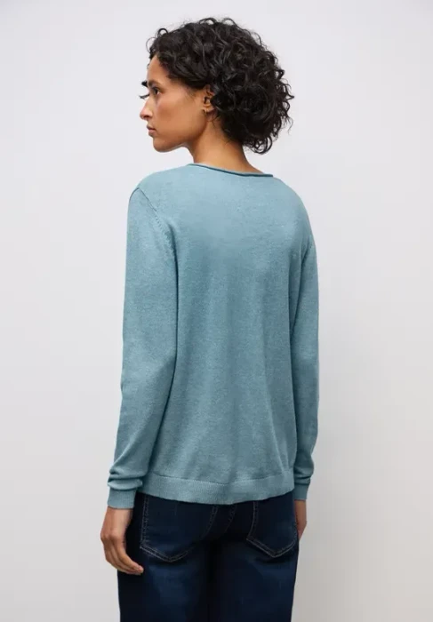 Street One V-Neck Pullover glacier blue mel. (Damen)