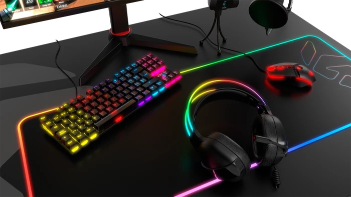 Krom Kasic TKL, LEDs RGB, RED Switches, USB, ES