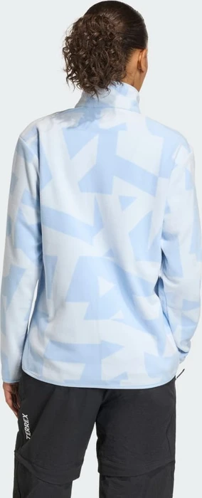 adidas Terrex Multi Printed Fleece Jacke glow blue/crystal sky (Damen)