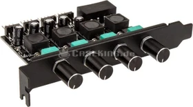 Lamptron CP436, PCI-Slotblende, Lüftersteuerung, 4-Kanal, schwarz