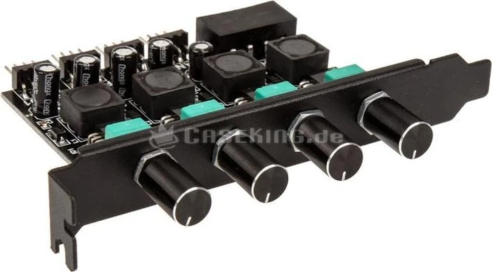 Lamptron CP436, PCI-Slotblende, Lüftersteuerung, 4-Kanal, schwarz