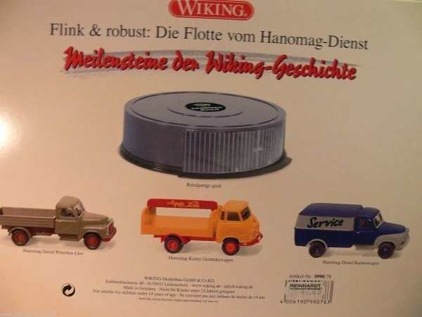 Wiking Klassik Edition Set Rundgarage Hanomag Dienst