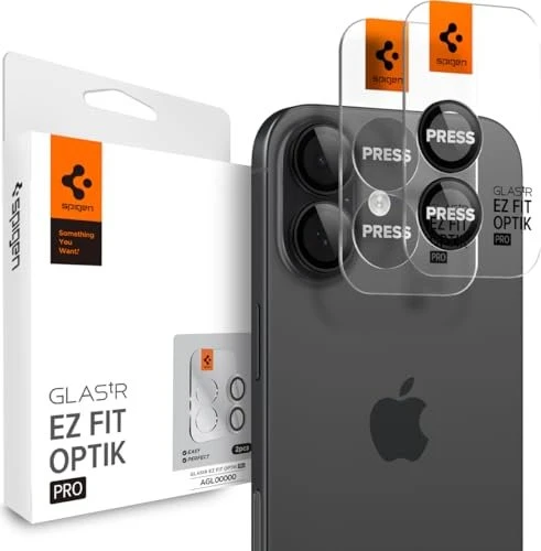 Spigen GLAS.tR EZ Fit Optik Pro Lens Protector für Apple iPhone 17/16/16 Plus schwarz