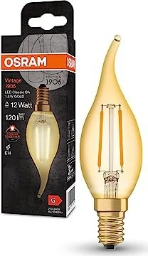 Osram Ledvance Filament LED Vintage 1906 Clas BA 12 1.5W/824 E14