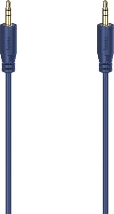 Hama 3.5mm Klinke Flexi 0.75m, blau
