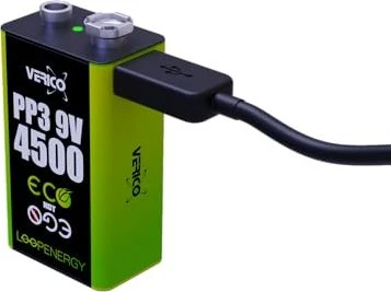 Verico Rechargeable 9V-Block 500mAh, 2er-Pack