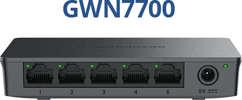 Grandstream GWN7700 Series Desktop Gigabit Switch, 5x RJ-45