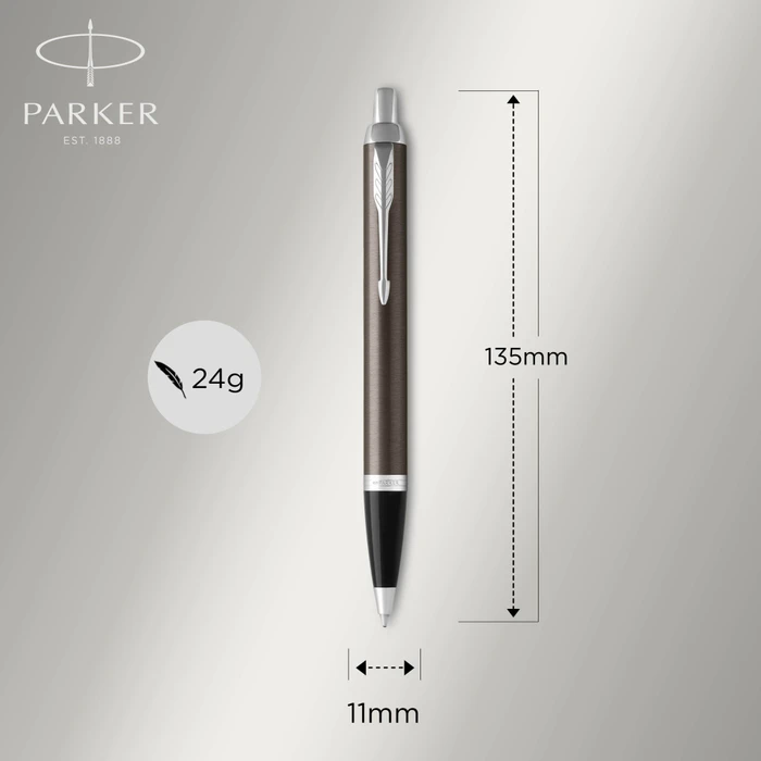 Parker IM Kugelschreiber dark espresso/chrome trim, Blister