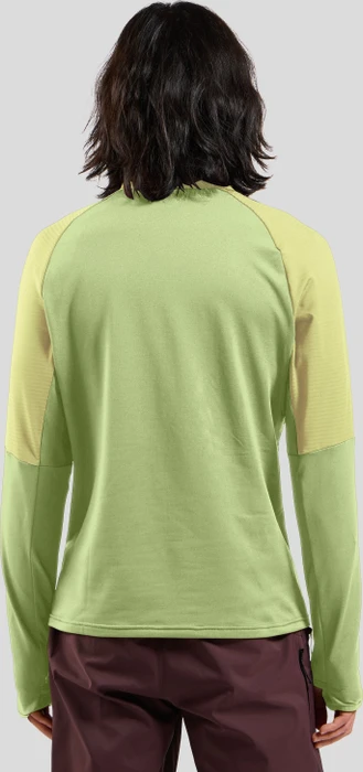 Odlo Descent Ceramiwarm Midlayer 1/2 Zip Funktionsshirt langarm shadow lime (Herren)