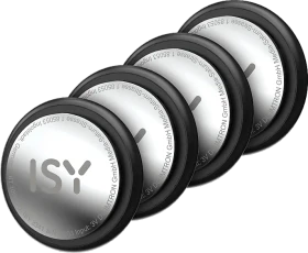 ISY IIT 1001 ISYTag schwarz/silber, 4er-Pack