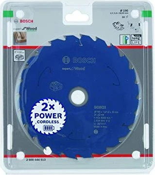 Bosch Professional Expert for Wood Kreissägeblatt 24Z, 190x1x30mm, 1 Stück