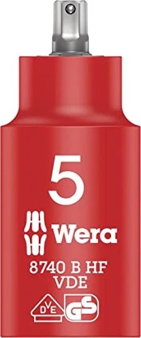 Wera 8740 B VDE HF Zyklop Innensechskant Steckschlüssel 3/8", 5x55mm