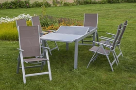 Merxx Carrara Gartenmöbel-Set taupe,   7-tlg.