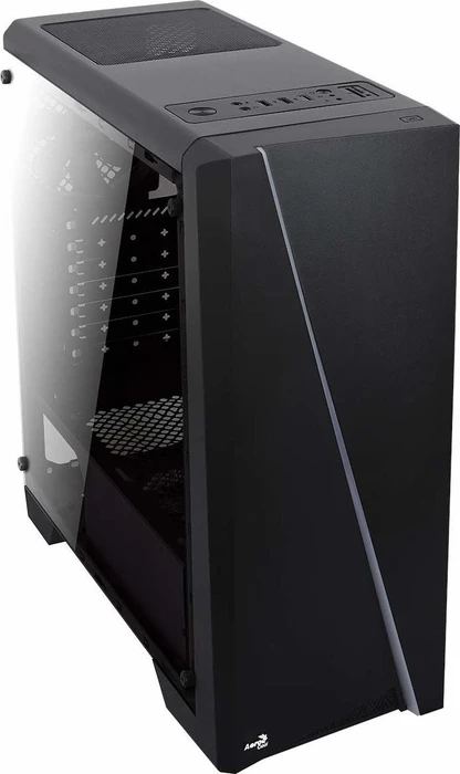AeroCool Cylon, schwarz, Glasfenster