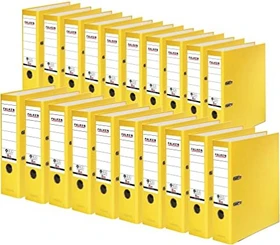 Falken Recycolor Ordner 2-Ring, 80mm, A4, gelb, 20er-Pack