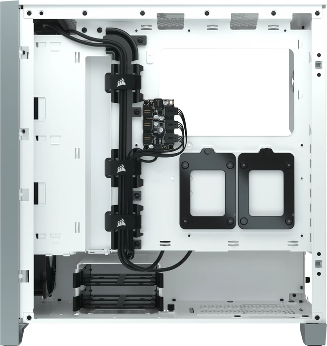 Corsair iCue 4000X RGB, weiß, Glasfenster