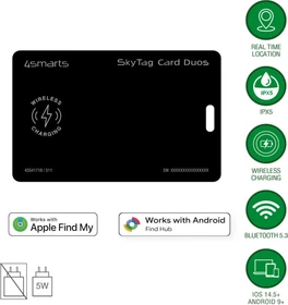 4smarts Standort-Finder SkyTag Card Duos ReCharge schwarz