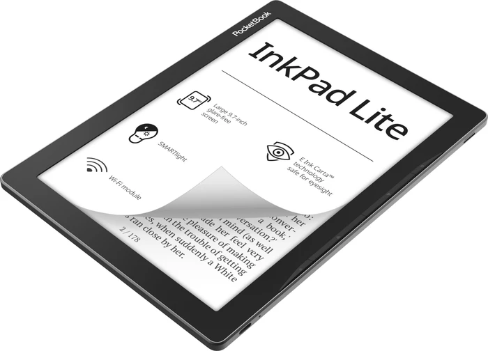 PocketBook InkPad Lite, Mist Grey, 8GB Flash
