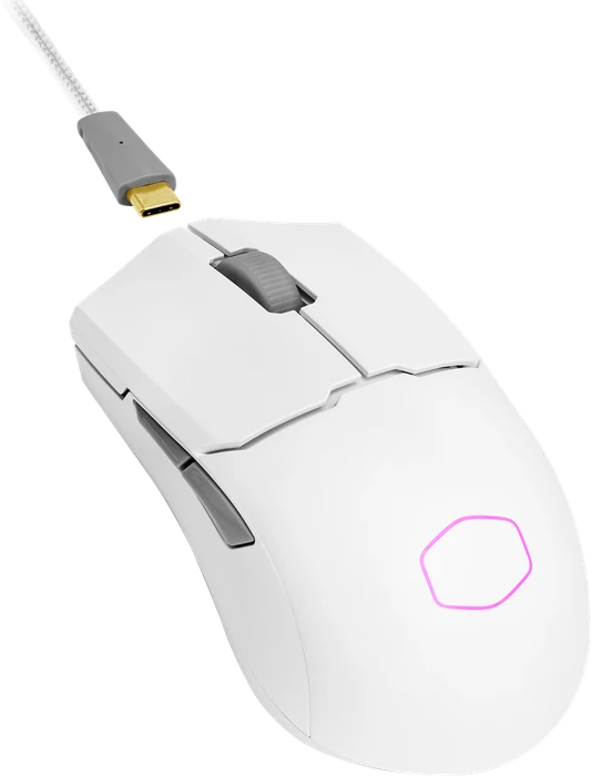 Cooler Master MasterMouse MM712 Gaming Maus weiß, USB/Bluetooth