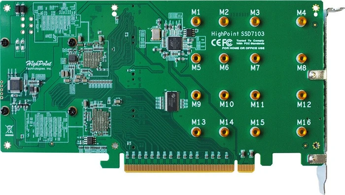 HighPoint Bootable NVMe RAID Controller, PCIe 3.0 x16