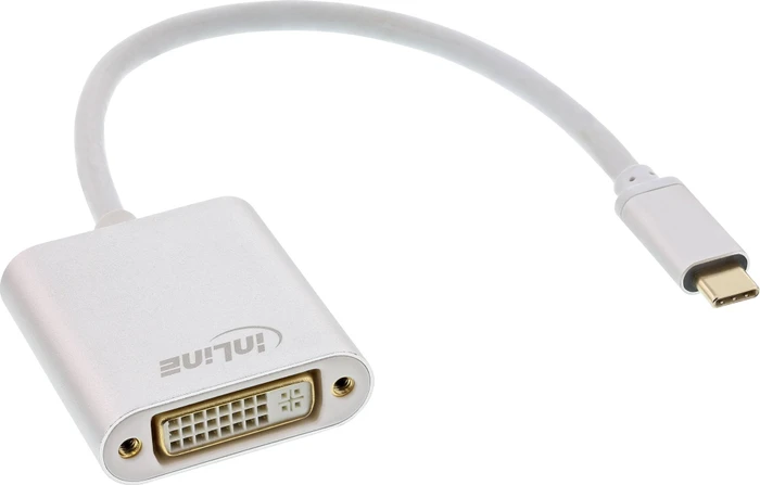 InLine Monitor Konverter USB Typ-C Stecker zu DVI Buchse silber