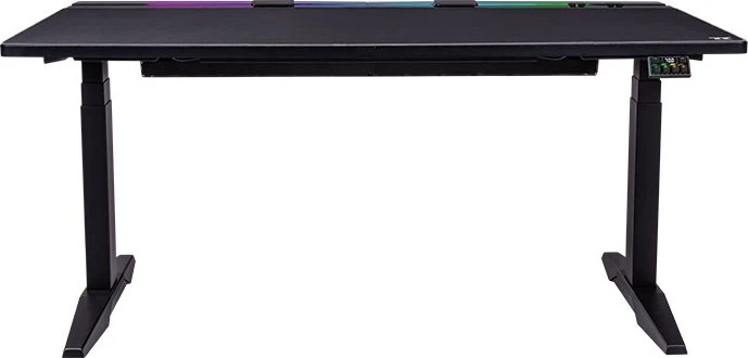 Thermaltake G700 RGB Gaming Desk elektrisch höhenverstellbarer Sitz-Steh-Schreibtisch 160x89cm schwarz/schwarz