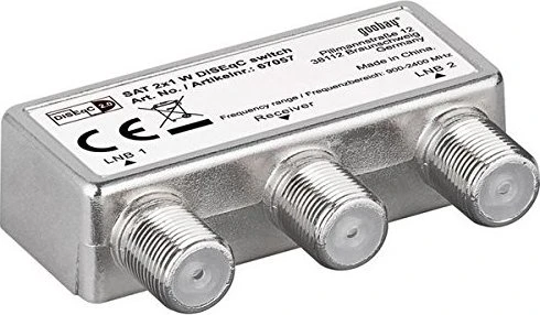 Wentronic Goobay DiSEqC 2.0 Umschalter 2x1 mit Wetterschutzhaube