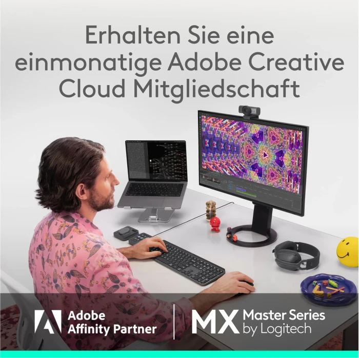 Logitech MX Master 4 Graphite, dunkelgrau, Logi Bolt, USB/Bluetooth
