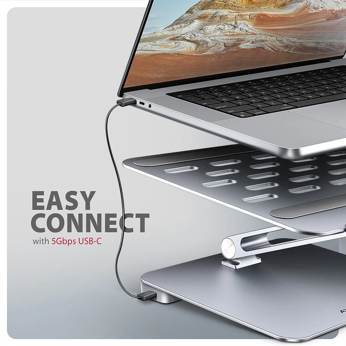 Axagon 7in1 Hub, Aluminium Stand, USB-C 3.0 [Buchse]
