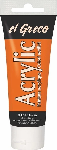 Kreul el Greco Acrylic Ink Acrylfarbe, echtorange, 75ml (28305)