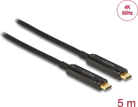 DeLOCK Optisches USB-C Kabel 4K 60Hz, USB 3.0, 5Gb/s, USB-C 3.0 [Stecker] auf USB-C 3.0 [Stecker], aktiv, 15m (84090)