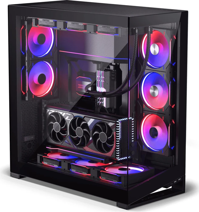 Phanteks NV9 MKII Satin Black, schwarz, Glasfenster