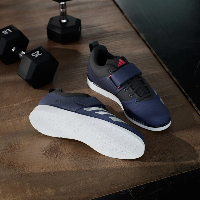 adidas Powerlift 5 dark blue/silver metallic/lucid red