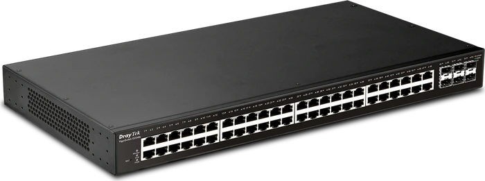 DrayTek VigorSwitch 2540 Rackmount Gigabit Managed Switch, 48x RJ-45, 6x SFP+