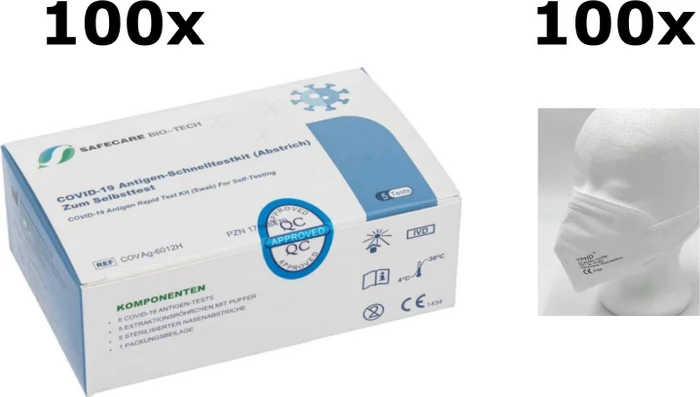 Safecare Biotech COVID-19 Antigen Schnelltest, 100 Stück