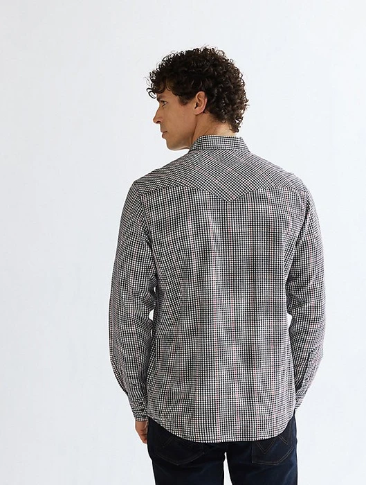 Wrangler Regular Western Hemd langarm red indigo (Herren)