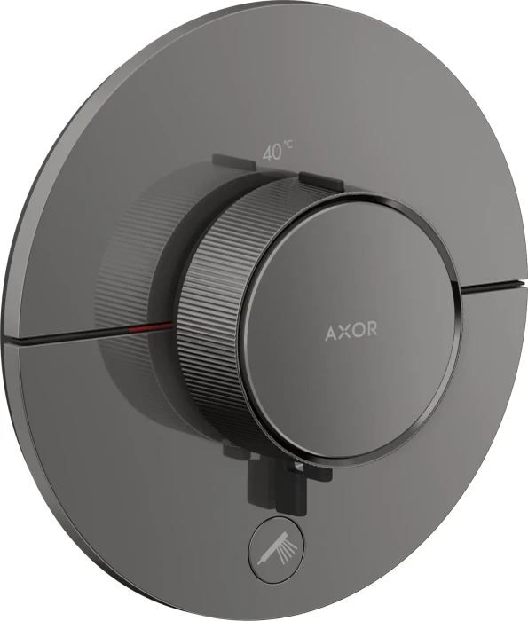 Hansgrohe Axor ShowerSelect ID rund Thermostat für 1 Verbraucher und einen zusätzlichen Abgang polished black chrome