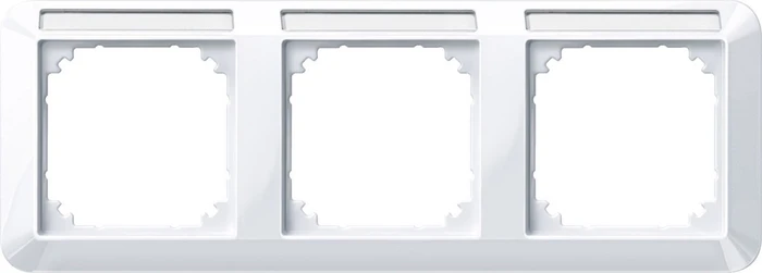 Merten System M 1-M Rahmen 3fach waagrecht Thermoplast brillant, aktivweiß