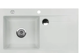 systemceram Stema 90 Einbau Becken links mit Ablauffernbedienung alu